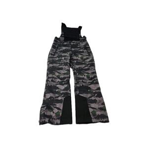 Obermeyer Perseus Bibs Pant Out of Bounds Size Small Camo Black Ski Snowboard